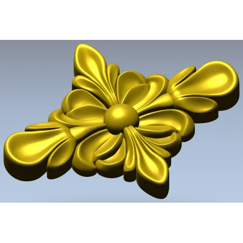Floral Diamond Rosette - 3D STL Model for CNC