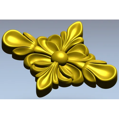 Floral Diamond Rosette - 3D STL Model for CNC