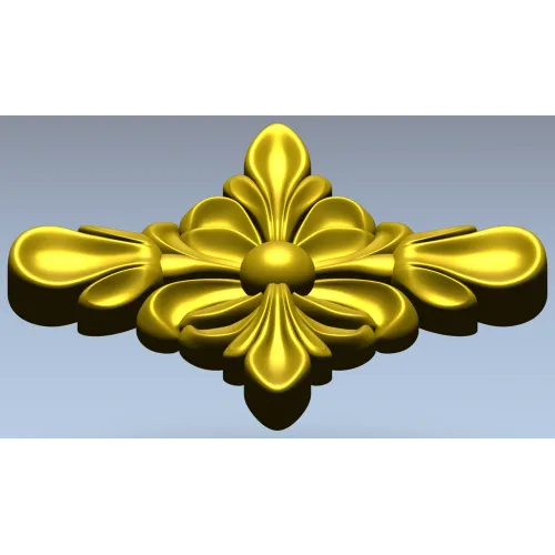 Floral Diamond Rosette - 3D STL Model for CNC