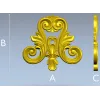 Рокайльный картуш для ЧПУ - декоративная накладка в стиле рококо