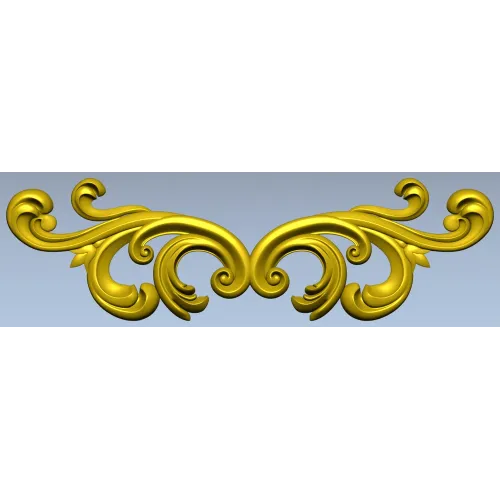 Baroque Acanthus Scroll STL for CNC Milling
