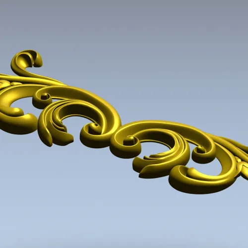 Baroque Acanthus Scroll STL for CNC Milling