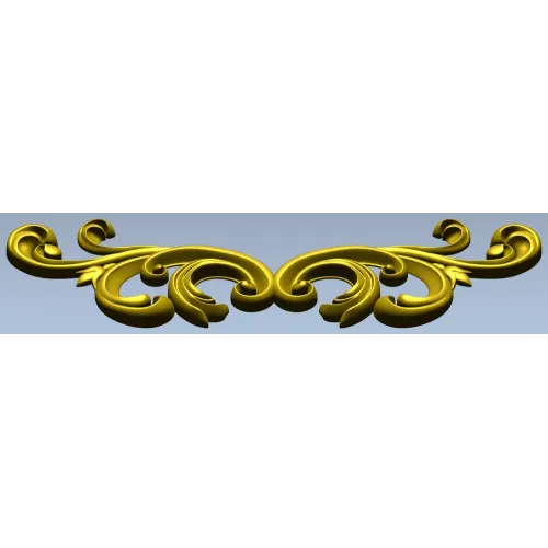Baroque Acanthus Scroll STL for CNC Milling