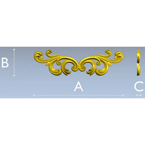 Baroque Acanthus Scroll STL for CNC Milling