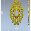 Овальный картуш в стиле рокайль - 3D STL для ЧПУ