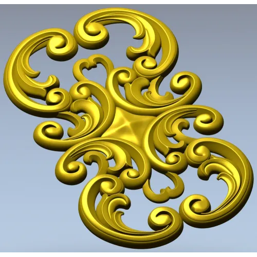 Aurelia Scroll Cartouche - STL 3D model for CNC