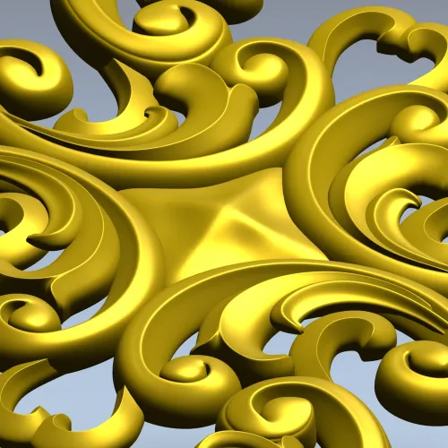 Aurelia Scroll Cartouche - STL 3D model for CNC