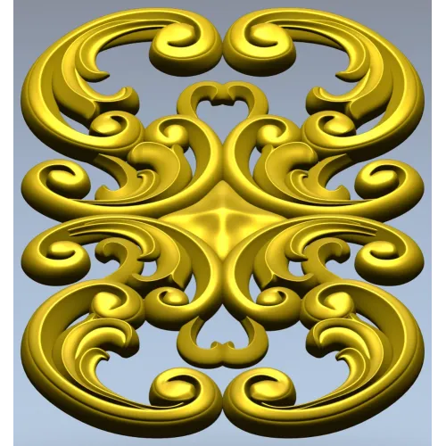 Aurelia Scroll Cartouche - STL 3D model for CNC