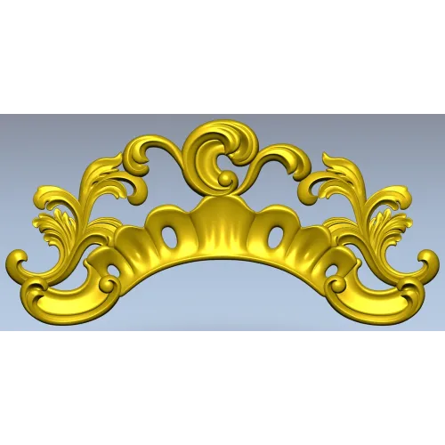 Regal Acanthus Crest - STL 3D model for CNC