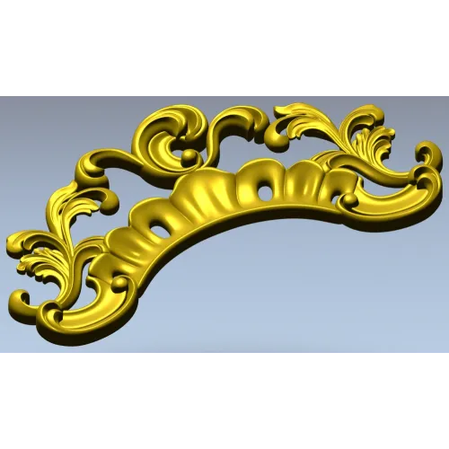Regal Acanthus Crest - STL 3D model for CNC
