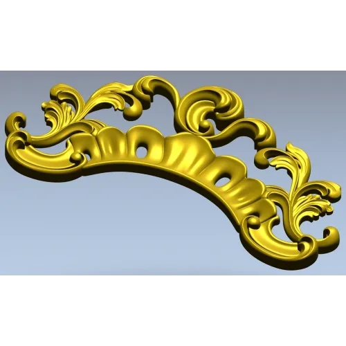 Regal Acanthus Crest - STL 3D model for CNC