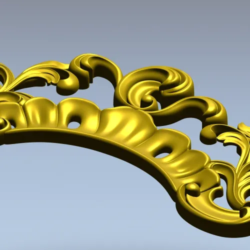 Regal Acanthus Crest - STL 3D model for CNC