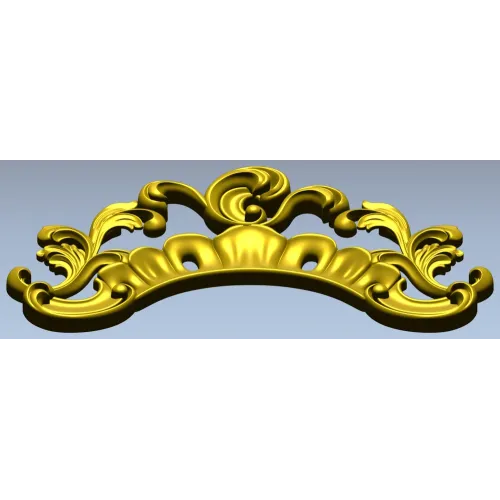 Regal Acanthus Crest - STL 3D model for CNC