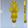 Декоративная накладка "Лиственная связка" - STL для ЧПУ