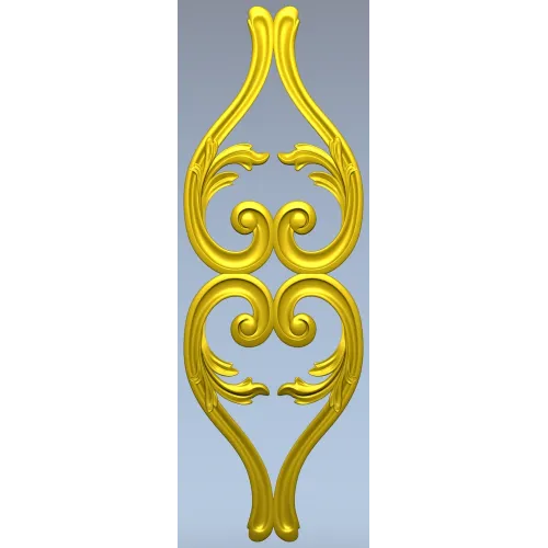 Lyrical Acanthus Drop - STL 3D model for CNC milling