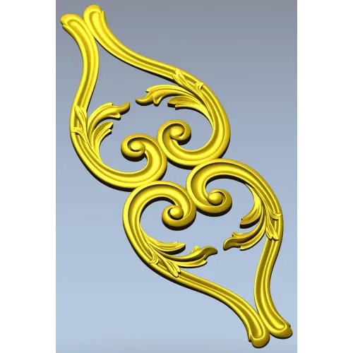 Lyrical Acanthus Drop - STL 3D model for CNC milling