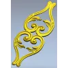 Lyrical Acanthus Drop - STL 3D model for CNC milling