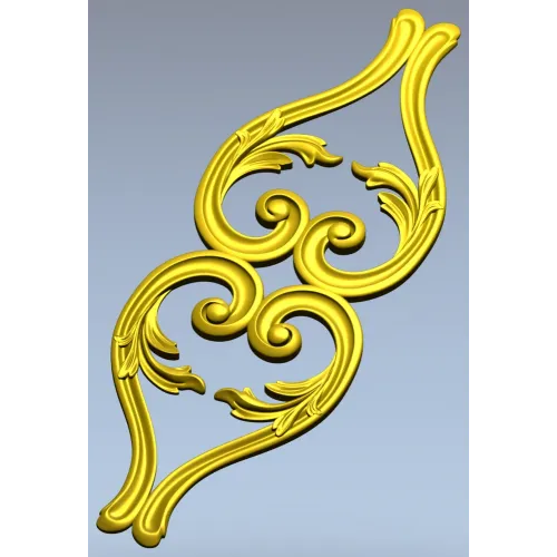 Lyrical Acanthus Drop - STL 3D model for CNC milling