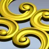 Lyrical Acanthus Drop - STL 3D model for CNC milling