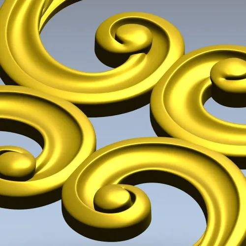 Lyrical Acanthus Drop - STL 3D model for CNC milling