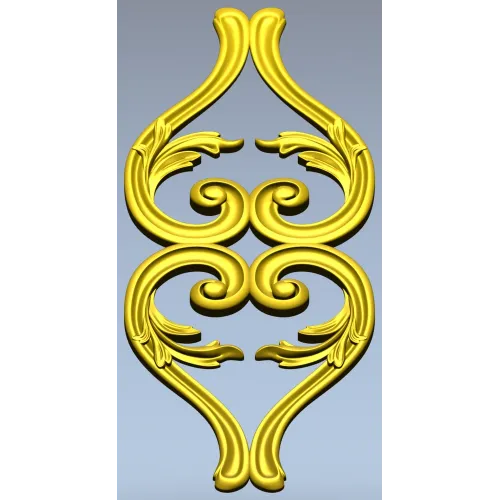 Lyrical Acanthus Drop - STL 3D model for CNC milling