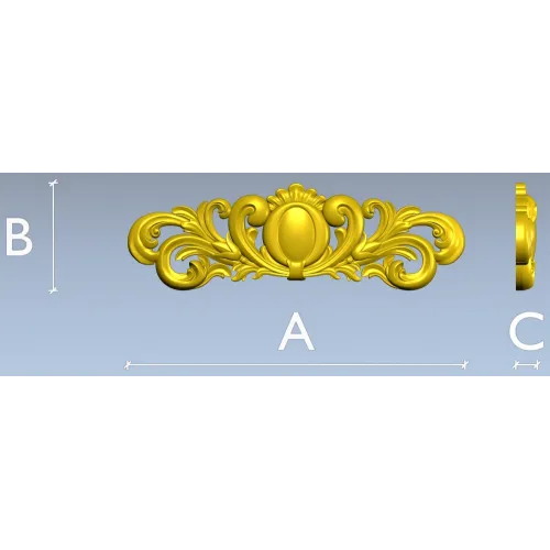 Ornamental Oval Cartouche STL for CNC