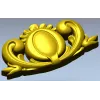 Декоративный картуш с овальным медальоном - STL для ЧПУ
