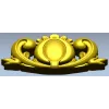Декоративный картуш с овальным медальоном - STL для ЧПУ
