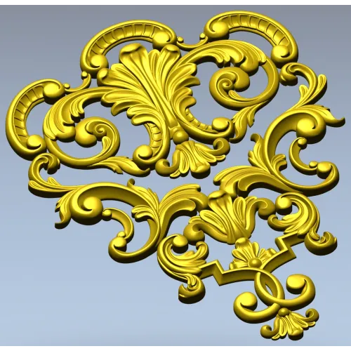 Барочный картуш STL для ЧПУ - декоративная 3D модель