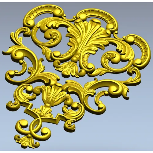 Барочный картуш STL для ЧПУ - декоративная 3D модель