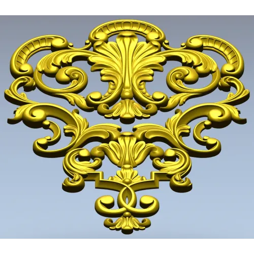 Барочный картуш STL для ЧПУ - декоративная 3D модель