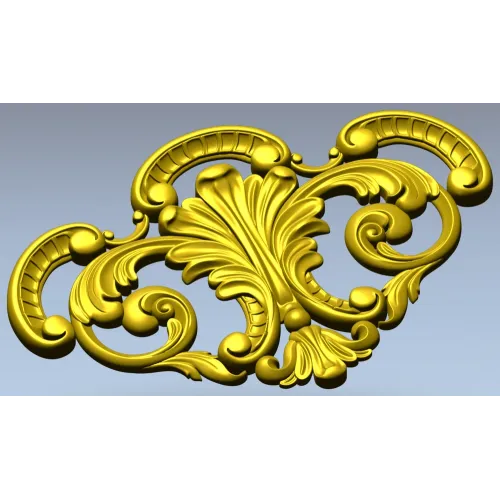 Декоративный акантовый картуш - 3D модель STL для ЧПУ