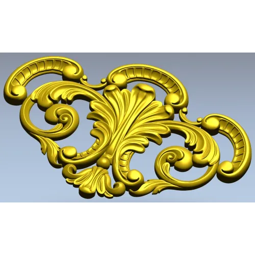 Декоративный акантовый картуш - 3D модель STL для ЧПУ