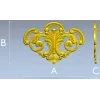 Декоративный акантовый картуш - 3D модель STL для ЧПУ