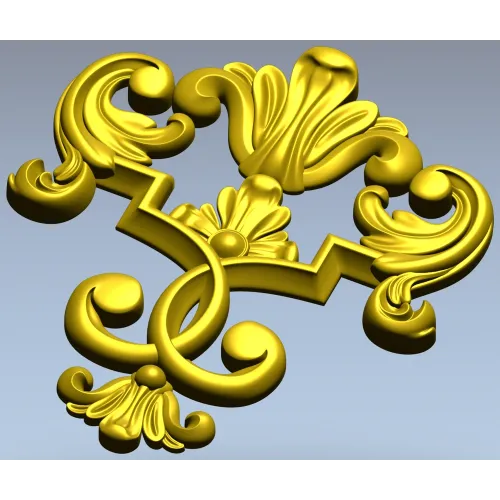 Baroque Acanthus Cartouche - STL 3D model for CNC milling