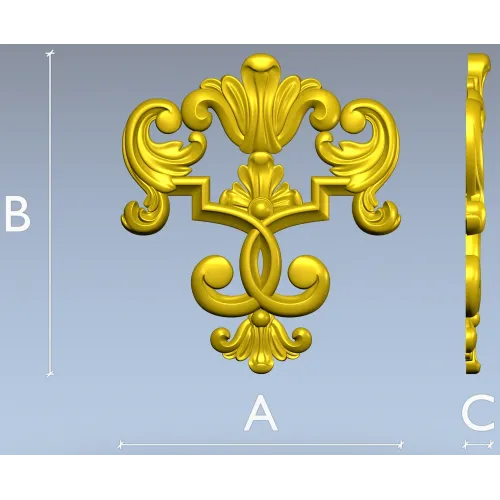 Baroque Acanthus Cartouche - STL 3D model for CNC milling