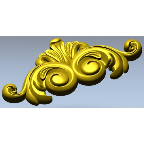 Rococo Acanthus Decorative STL for CNC