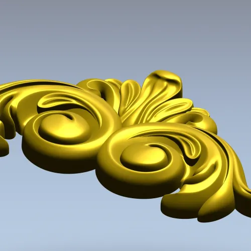 Rococo Acanthus Decorative STL for CNC