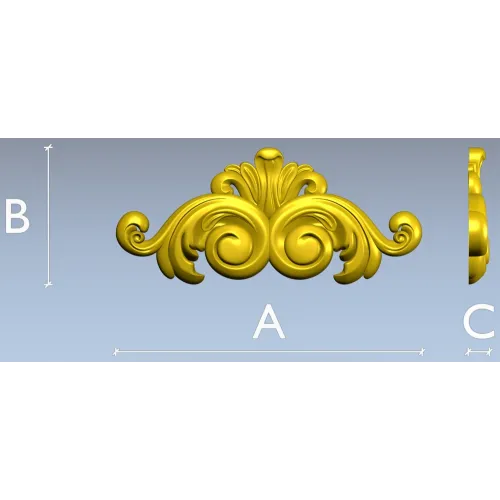 Rococo Acanthus Decorative STL for CNC