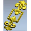 Regal Palmette Cartouche - STL 3D Model for CNC
