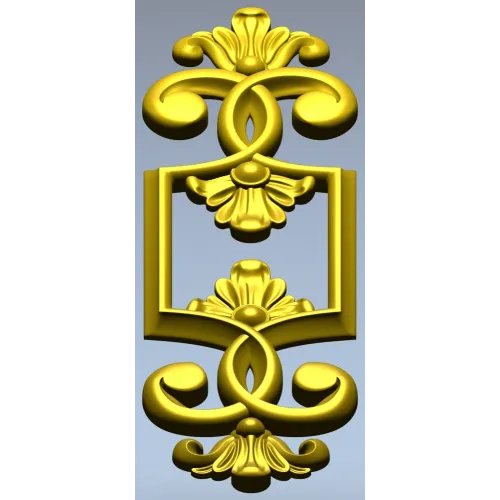 Regal Palmette Cartouche - STL 3D Model for CNC