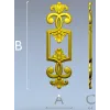 Regal Palmette Cartouche - STL 3D Model for CNC