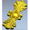 Акантовый картуш в стиле рококо - 3D модель STL для ЧПУ