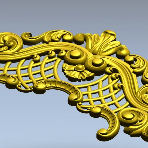 Рокайльный картуш - 3D STL модель для фрезера
