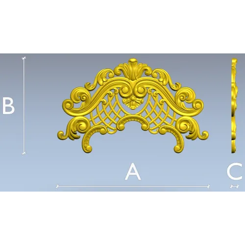 Рокайльный картуш - 3D STL модель для фрезера