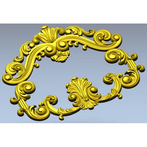 Рокайльный картуш для ЧПУ - 3D модель STL для фрезера