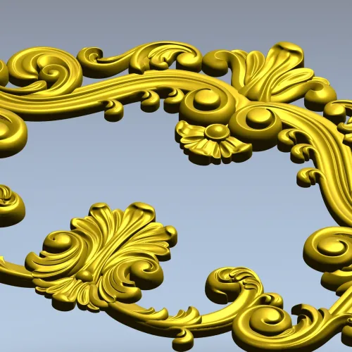Рокайльный картуш для ЧПУ - 3D модель STL для фрезера