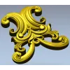 Baroque Acanthus Cartouche STL for CNC Milling