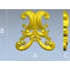 Baroque Acanthus Cartouche STL for CNC Milling