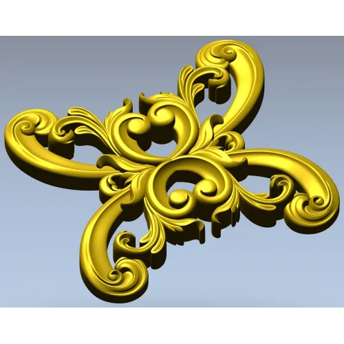 Центральный акантовый медальон - 3D модель STL для ЧПУ